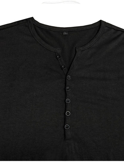 Polo Henley classique à manches courtes pour homme    Elégance District