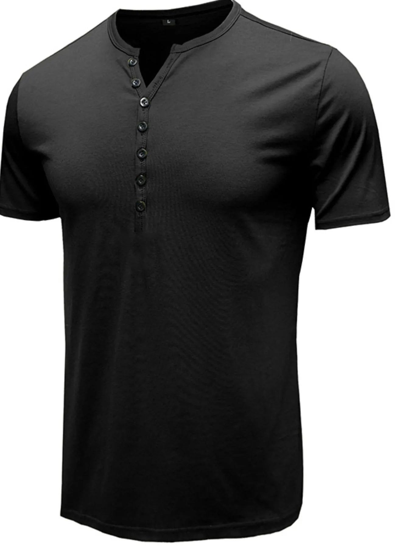 Polo Henley classique à manches courtes pour homme    Elégance District
