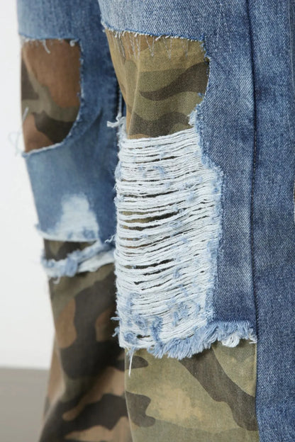Jean camouflage délavé pour homme   Elégance District