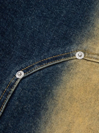 Jean à jambes larges contrastées pour hommes   Elégance District
