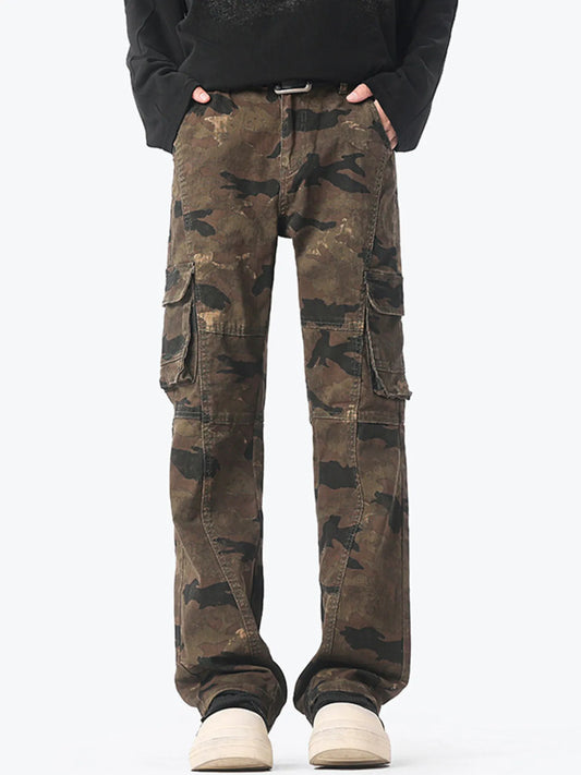 Jeans cargo camouflage pour hommes   Elégance District