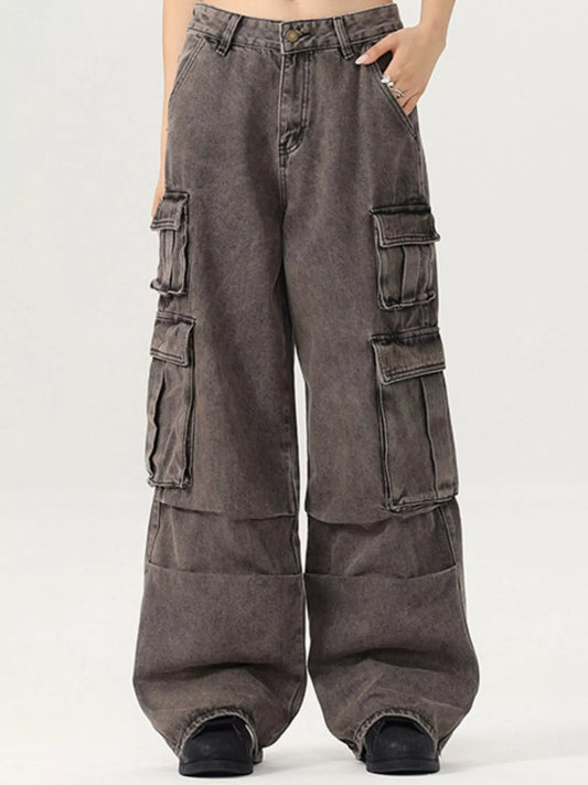 Jeans cargo délavés vintage pour hommes   Elégance District