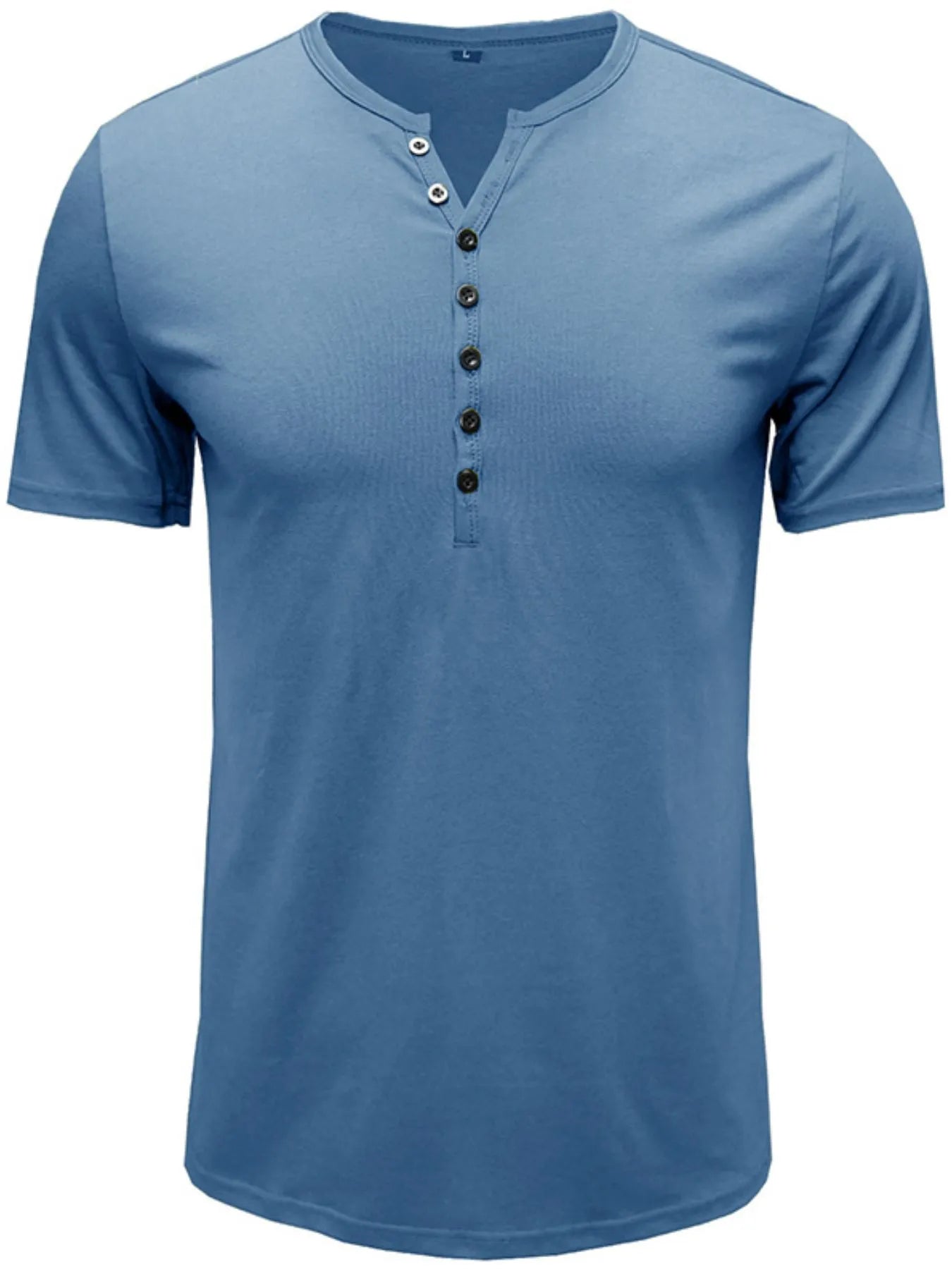 Polo Henley classique à manches courtes pour homme    Elégance District