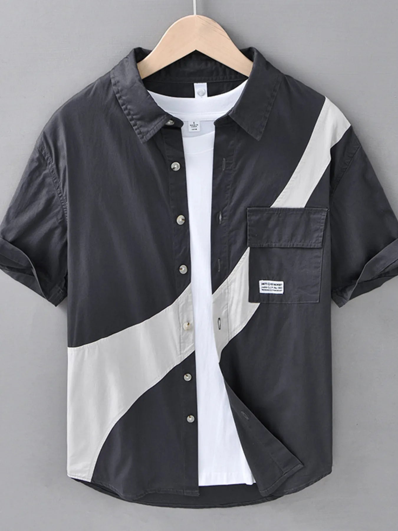 Chemise à manches courtes pour homme grande taille    Elégance District