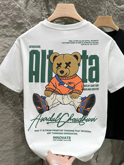 T-shirt à manches courtes  avec motif ours    Elégance District