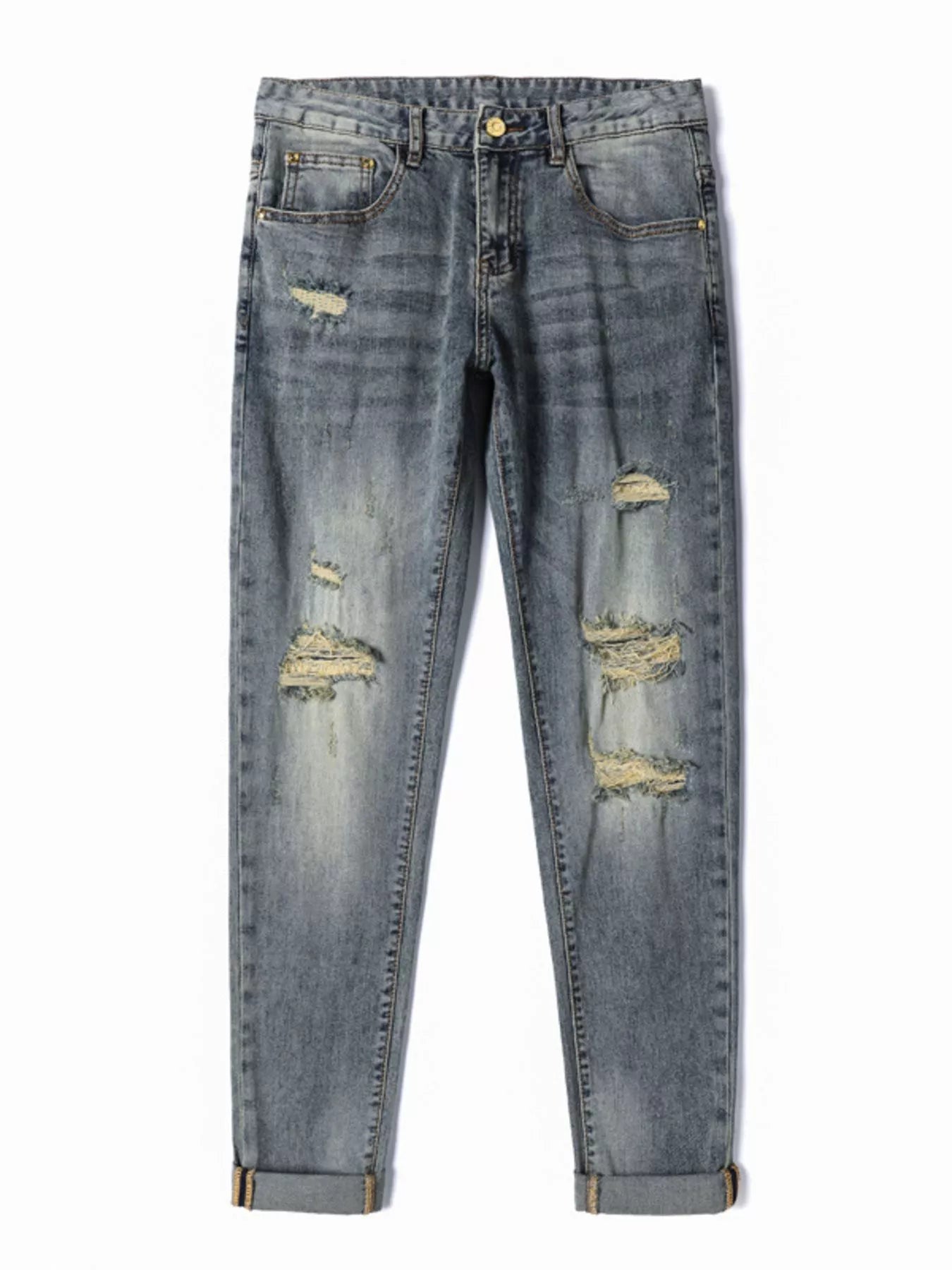 Jeans slim délavés pour hommes   Elégance District