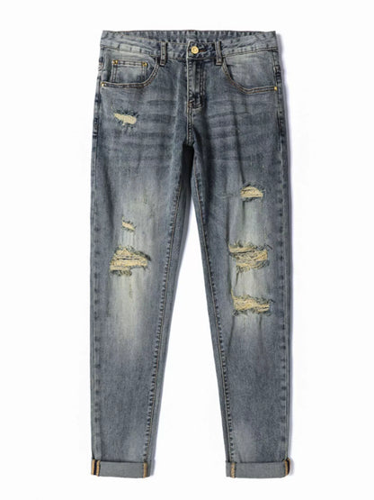 Jeans slim délavés pour hommes   Elégance District