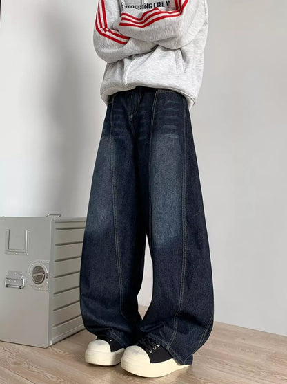 Jeans à jambes larges pour hommes, grandes tailles   Elégance District