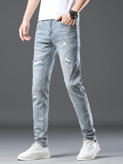 Jeans slim délavés pour hommes   Elégance District