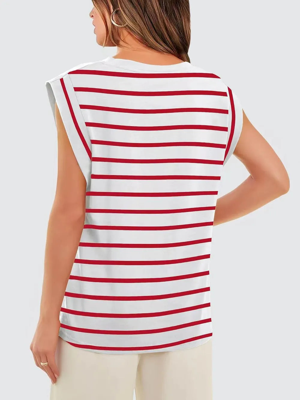 T-shirt Rayé Femme Col Rond - Élégance District