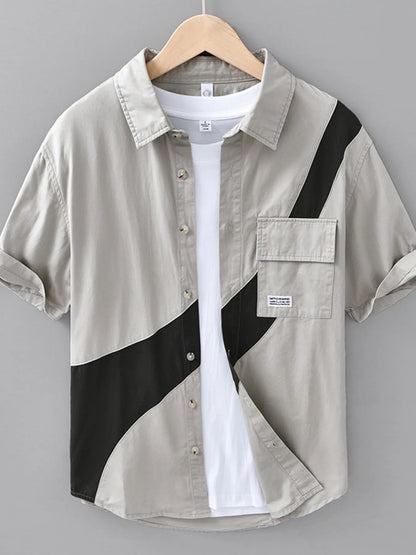 Chemise à manches courtes pour homme grande taille    Elégance District