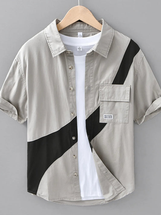 Chemise à manches courtes pour homme grande taille    Elégance District