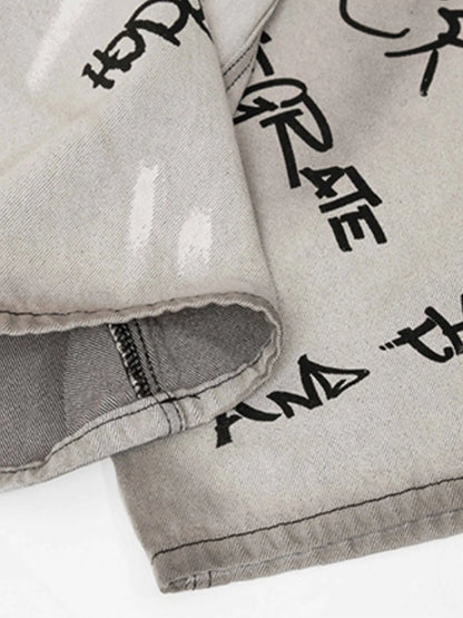 Jean ample pour hommes avec motifs graffiti   Elégance District