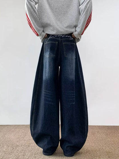 Jeans à jambes larges pour hommes, grandes tailles   Elégance District
