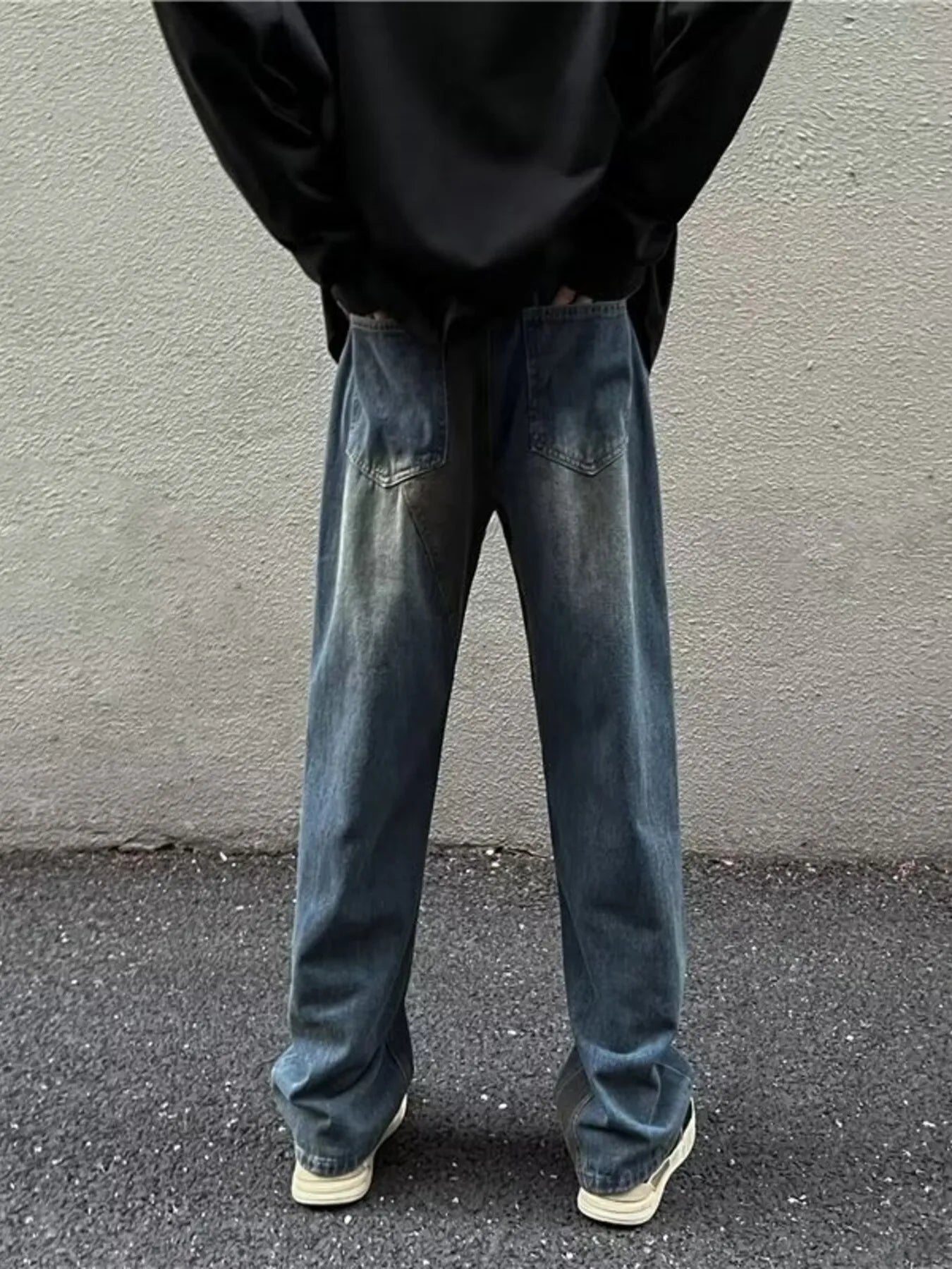 Jean large à motif lettres pour homme, grandes tailles   Elégance District