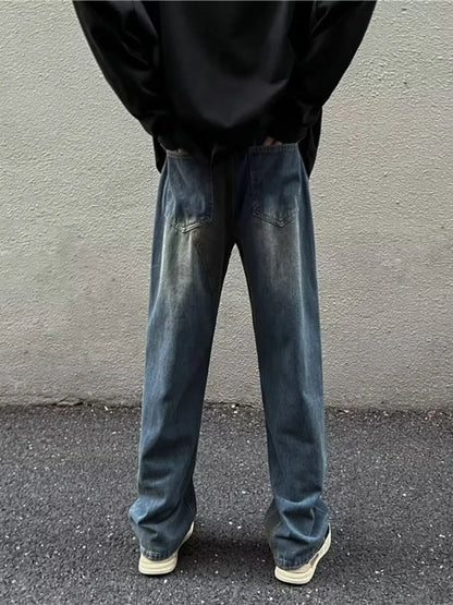 Jean large à motif lettres pour homme, grandes tailles   Elégance District