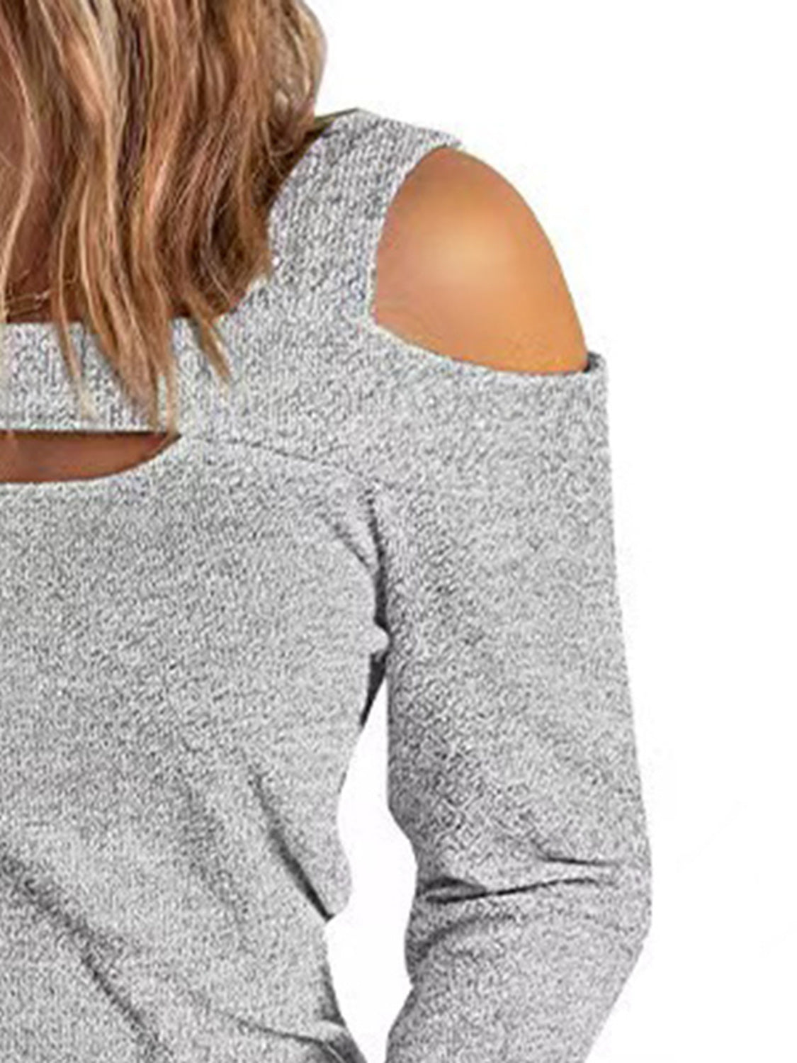 Blouse épaules dénudées à découpes intégrales - Élégance District 
