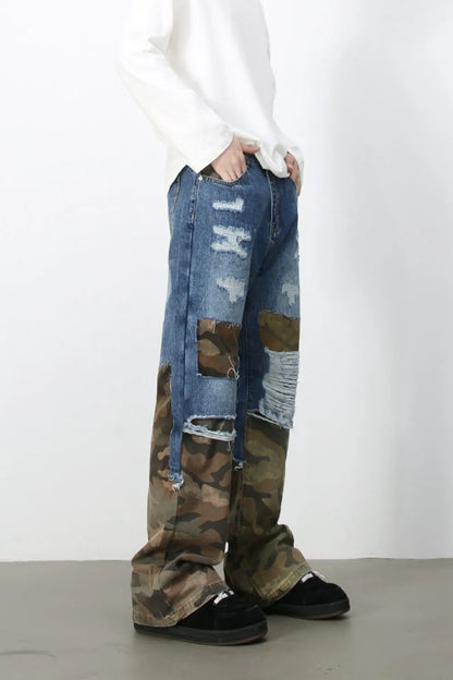 Jean camouflage délavé pour homme   Elégance District