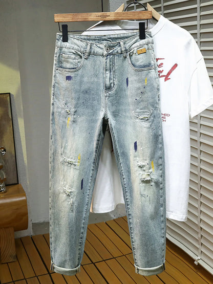 Jeans slim délavés pour hommes   Elégance District