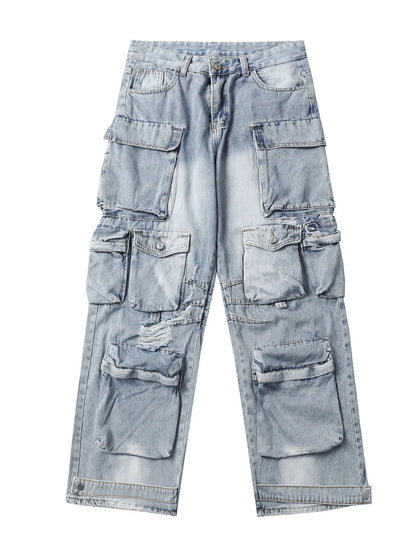 Jean cargo multipoches pour homme  Elégance District