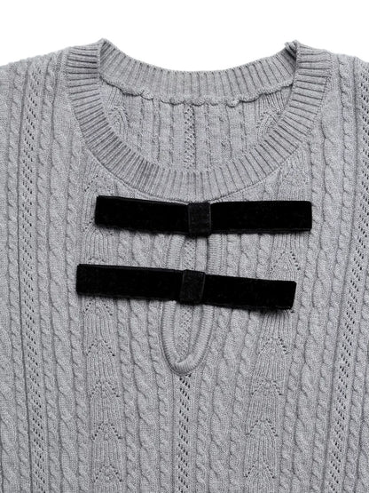 Robe pull trapèze en maille torsadée  Elégance District