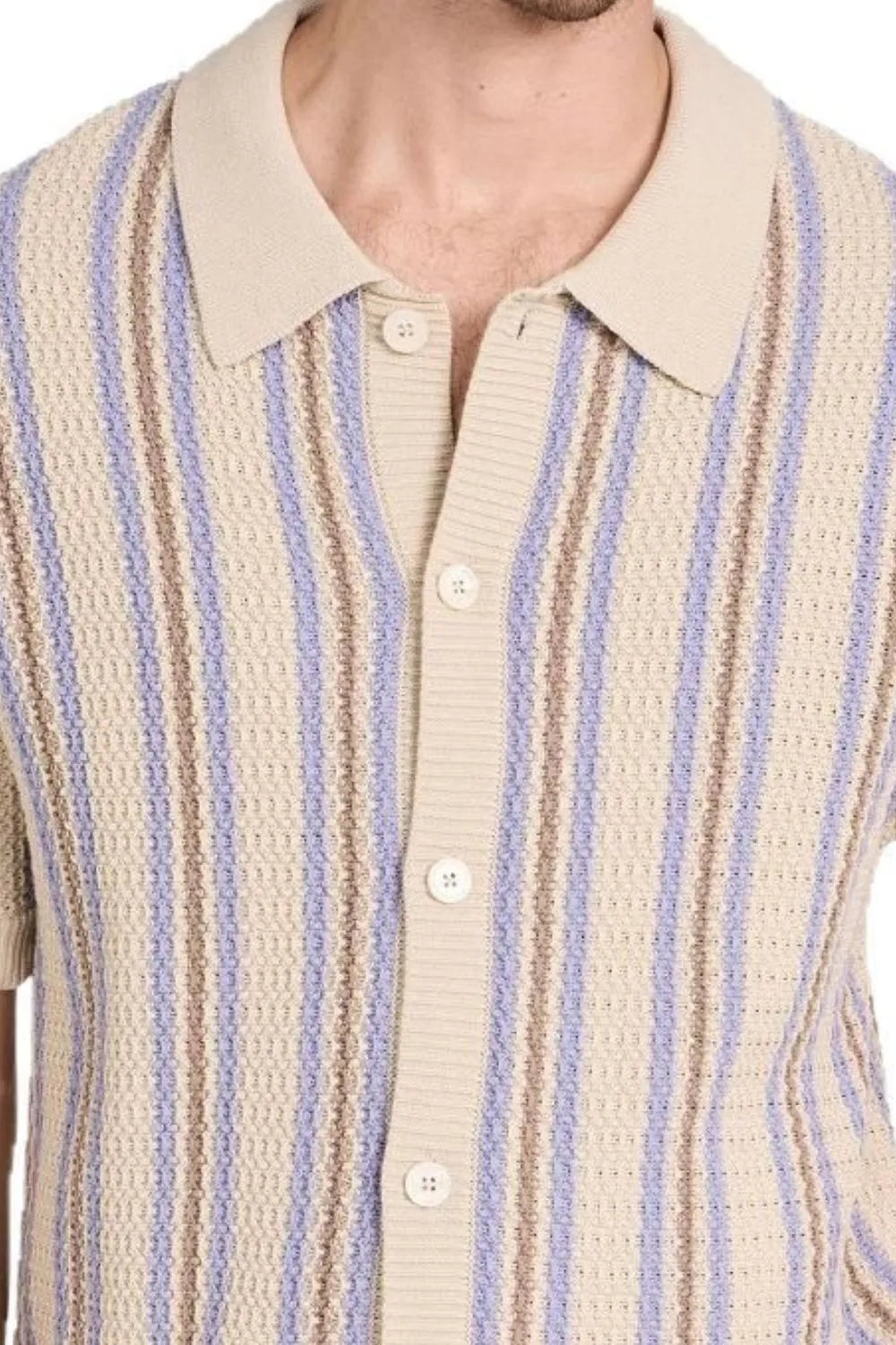 Chemise rayée à manches courtes pour homme grande taille    Elégance District