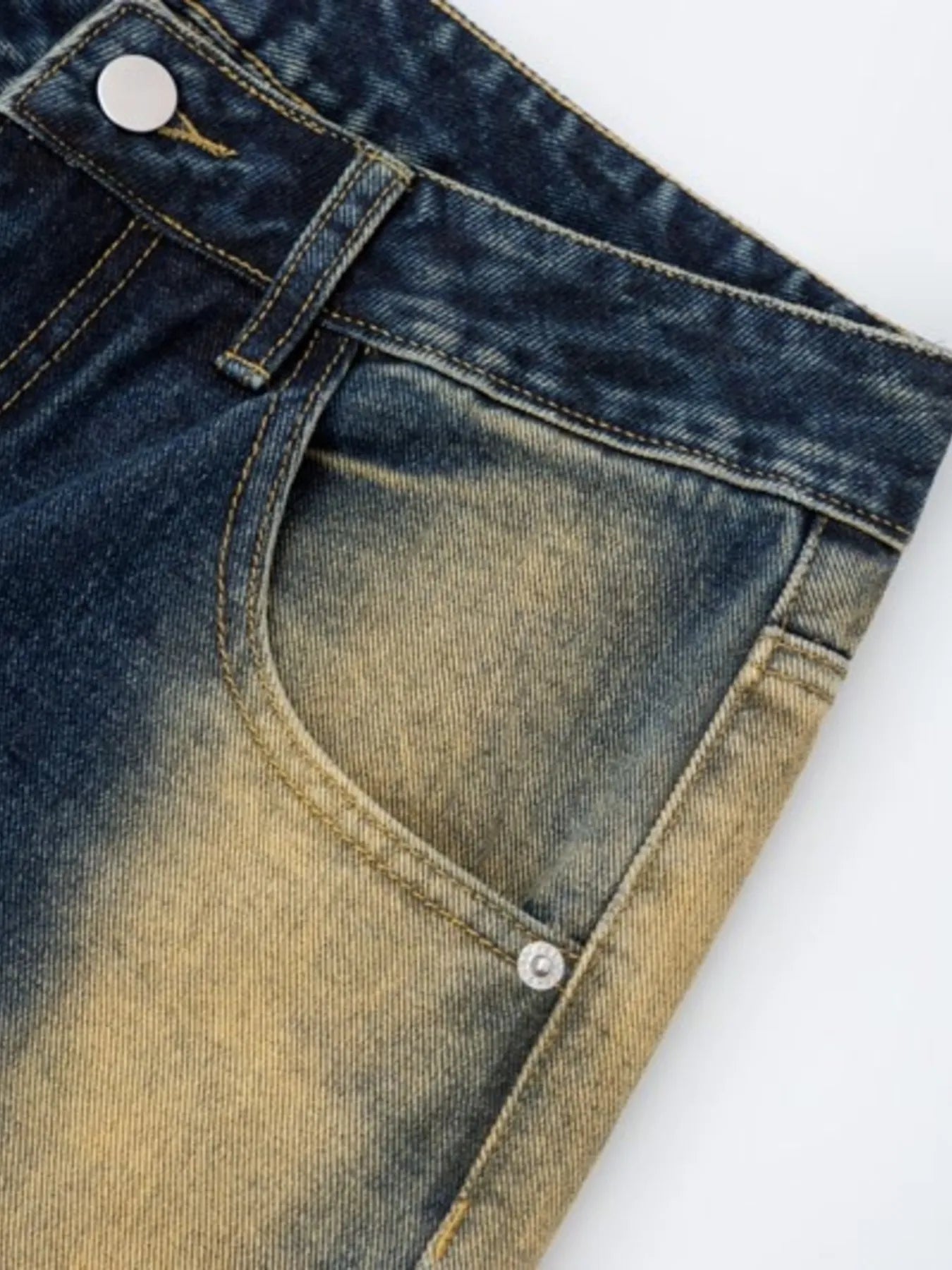 Jean à jambes larges contrastées pour hommes   Elégance District