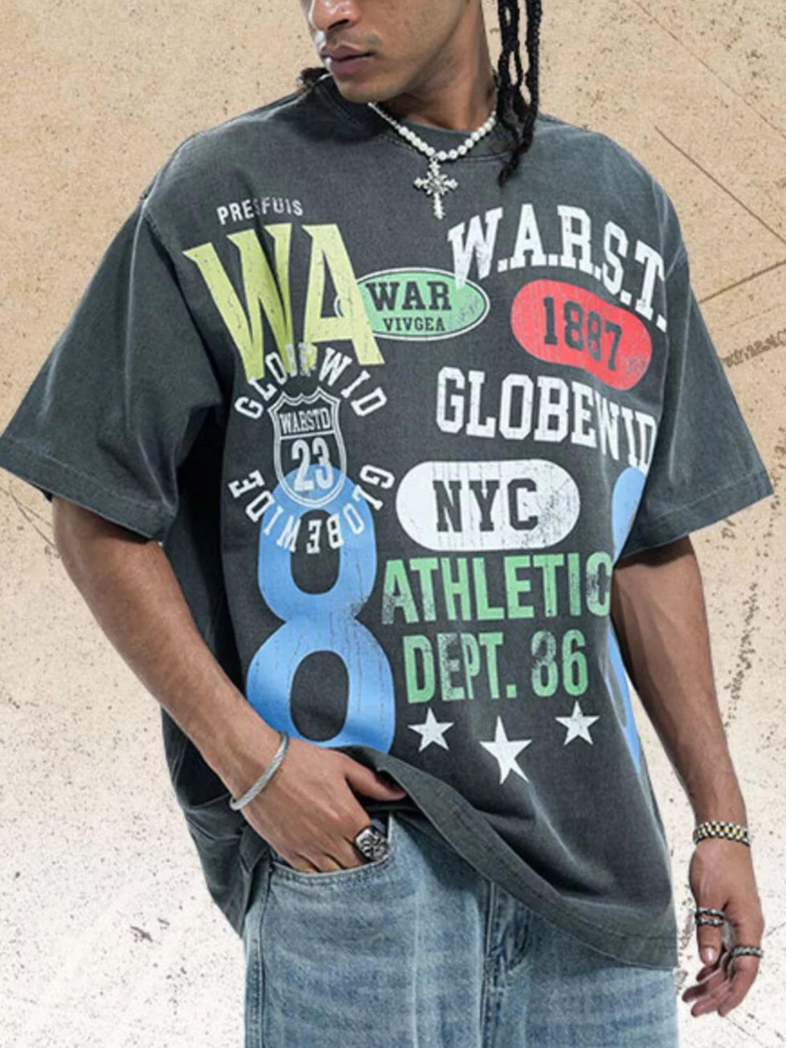 T-shirt à manches courtes et col rond pour homme   Elégance District