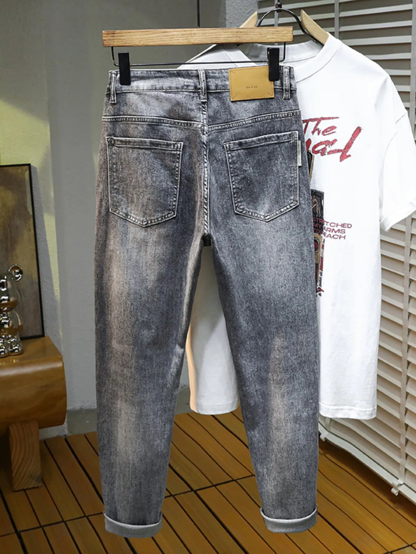 Jeans slim délavés pour hommes   Elégance District