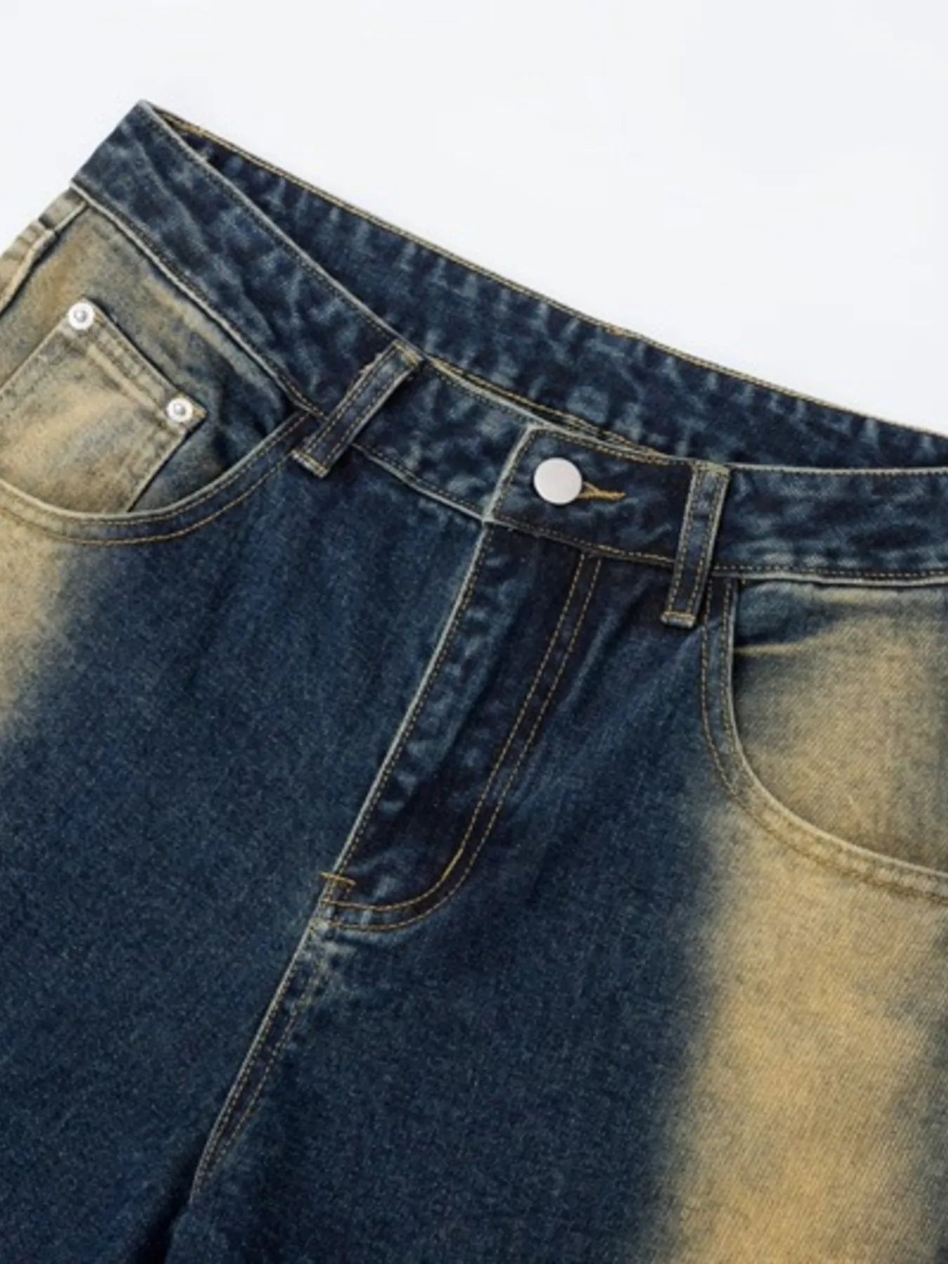 Jean à jambes larges contrastées pour hommes   Elégance District