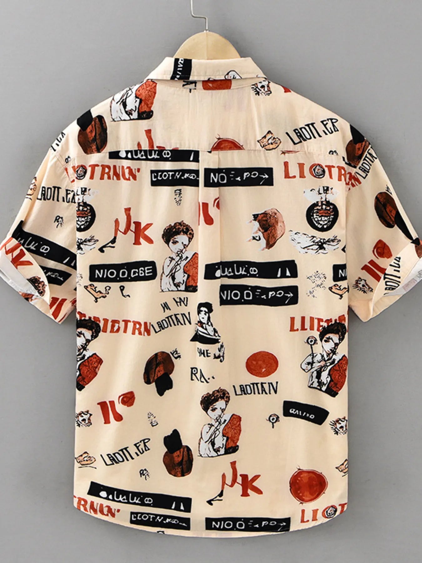 Chemise imprimée à manches courtes grande taille   Elégance District