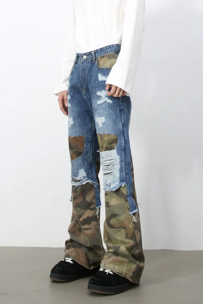 Jean camouflage délavé pour homme   Elégance District