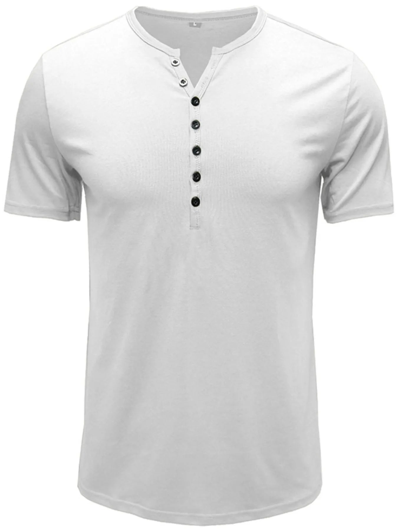 Polo Henley classique à manches courtes pour homme    Elégance District