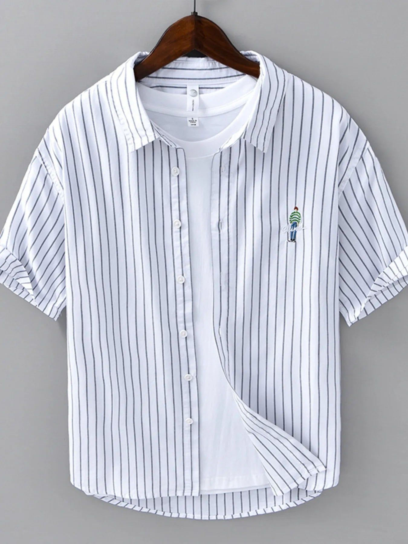 Chemise rayée manches longues homme grande taille - Élégance District