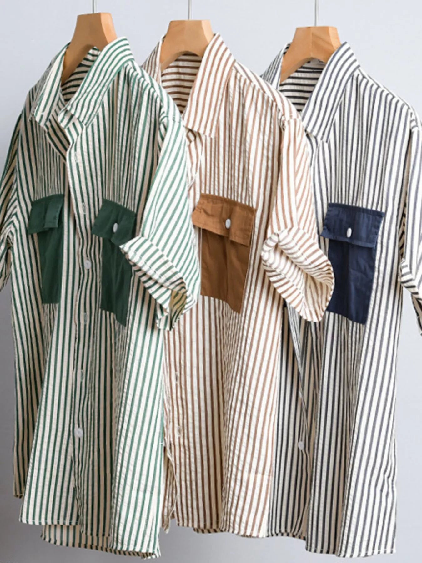 Chemise rayée à manches courtes pour homme grande taille   Elégance District