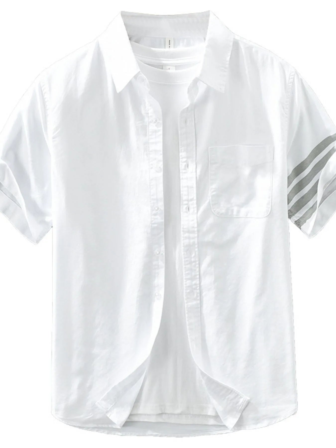 Chemise à manches courtes boutonnée pour homme grande taille     Elégance District