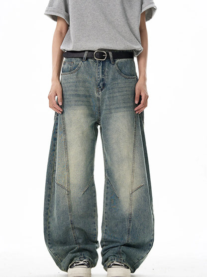 Jeans vintage à jambes larges pour hommes    Elégance District