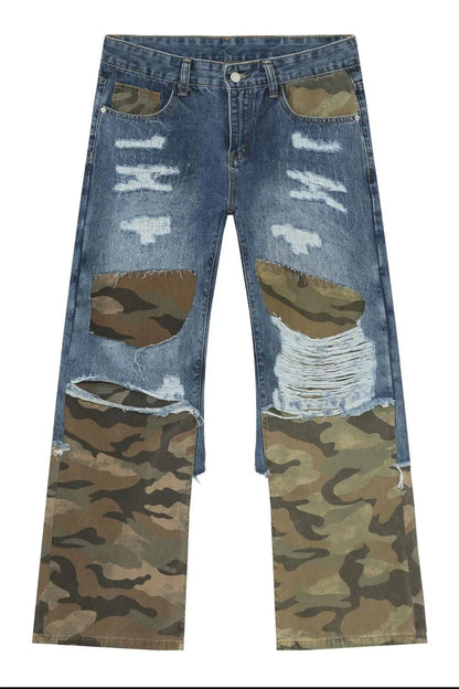 Jean camouflage délavé pour homme   Elégance District