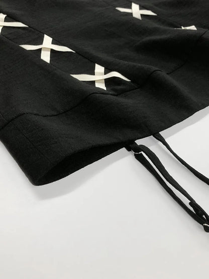 Robe courte débardeur contrastée  - Élégance District