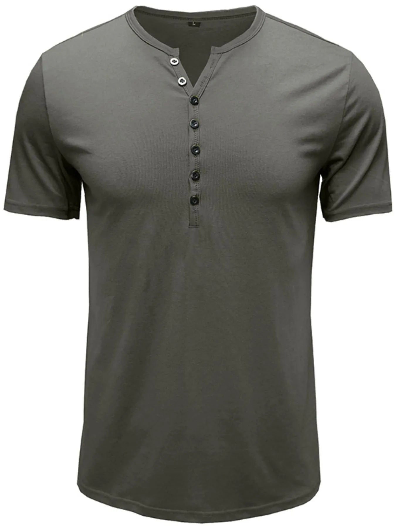 Polo Henley classique à manches courtes pour homme    Elégance District
