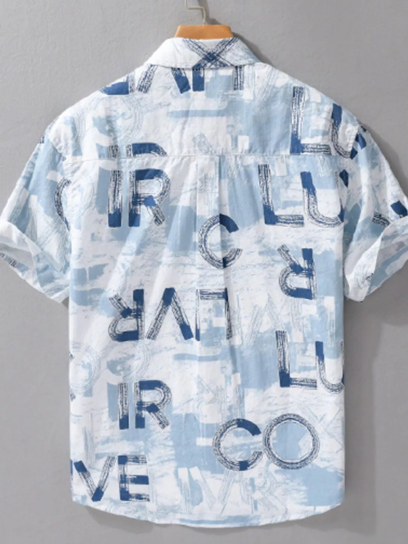 Chemise imprimée à manches courtes pour homme grande taille      Elégance District
