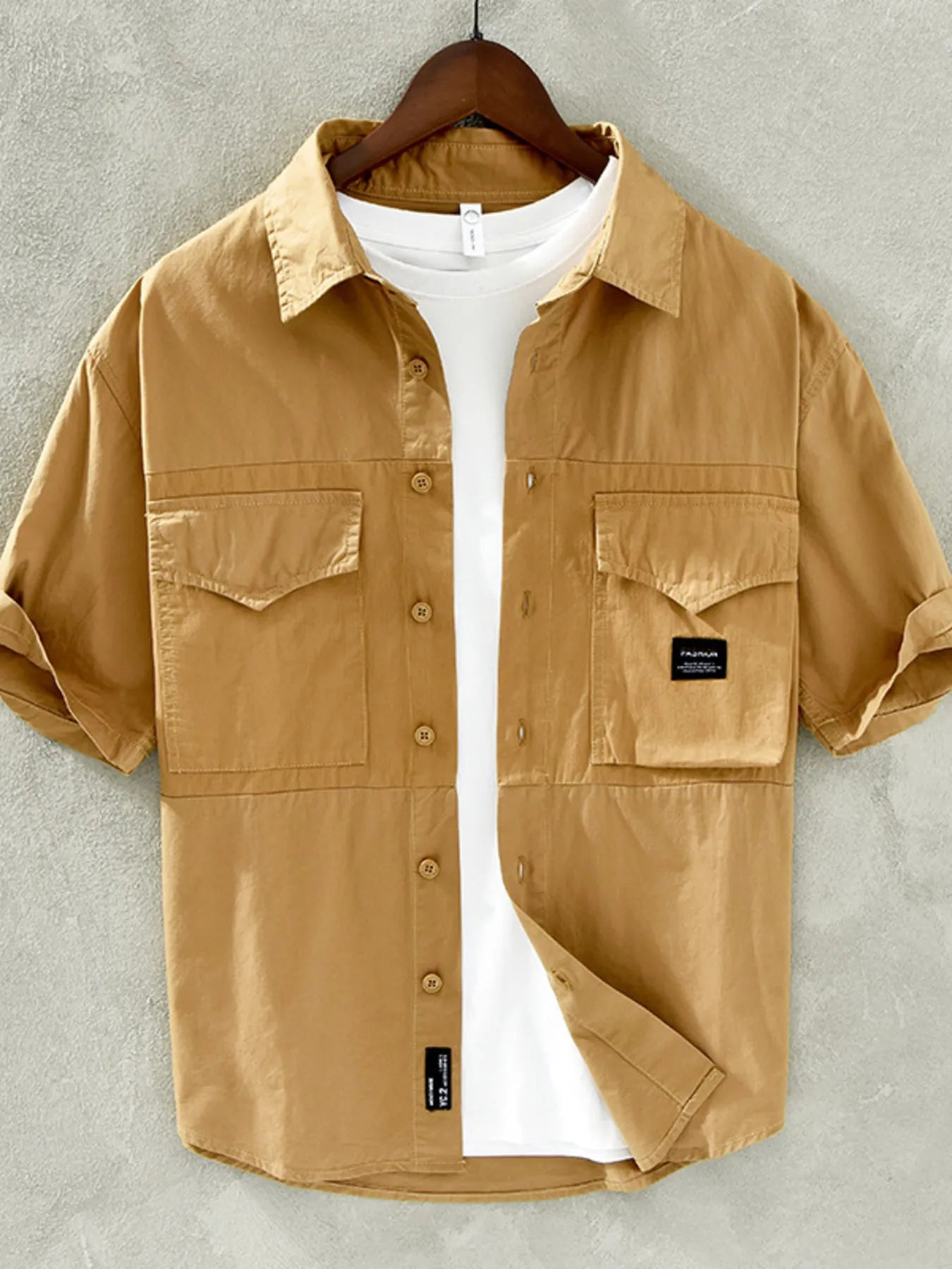 Chemise à manches courtes boutonnée pour homme grande taille   Elégance District