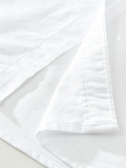 Chemise à manches courtes boutonnée pour homme grande taille     Elégance District