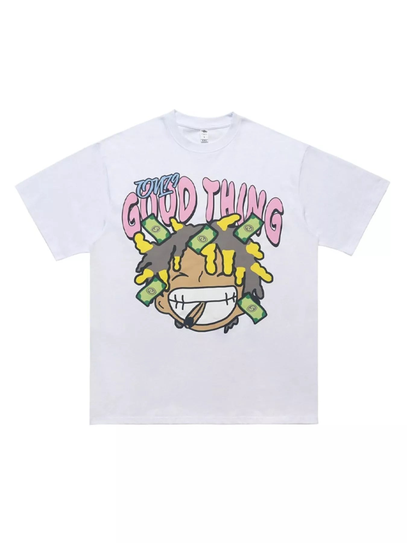 T-shirt décontracté à col rond avec motif graphique   Elégance District