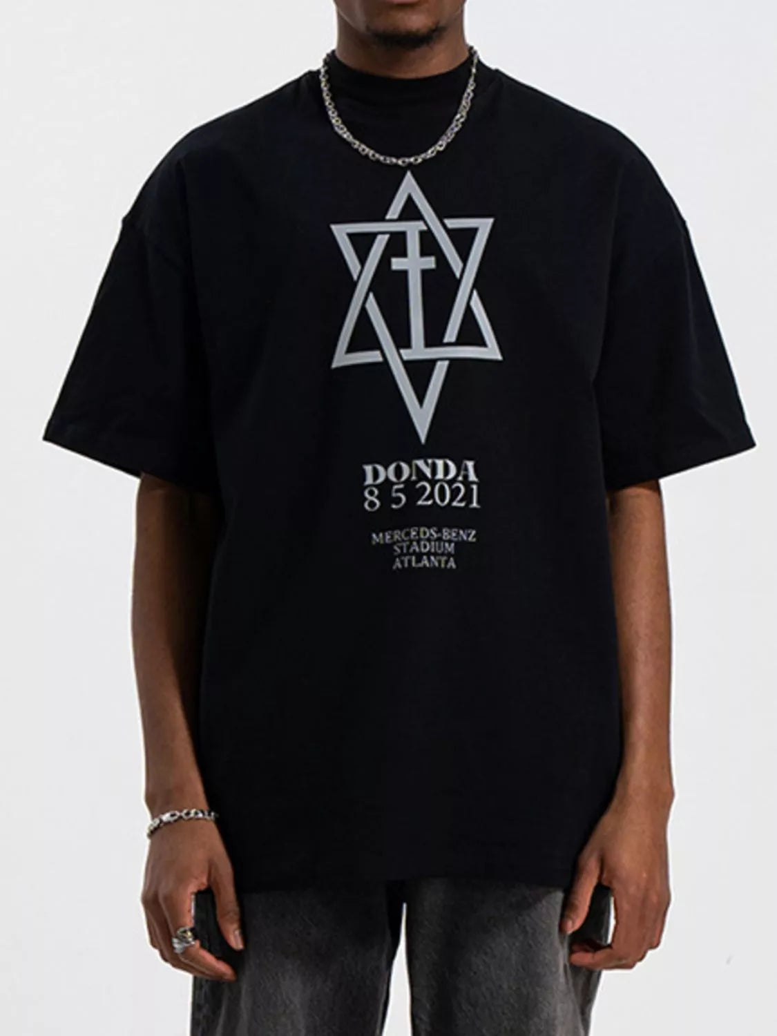 T-shirt  graphique à manches courtes et col rond pour homme. Elégance District