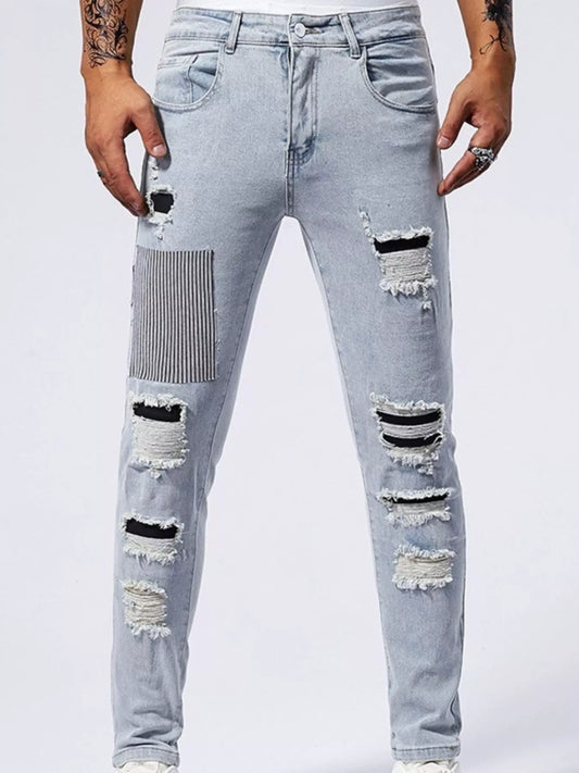 Jeans slim délavés pour hommes   Elégance District