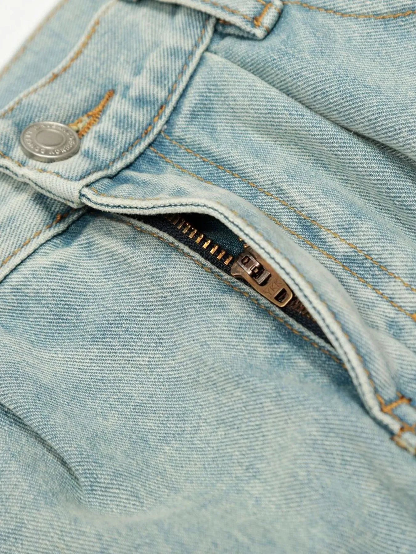 Jean délavé à jambes larges pour hommes   Elégance District