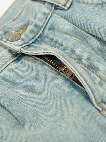 Jean délavé à jambes larges pour hommes   Elégance District