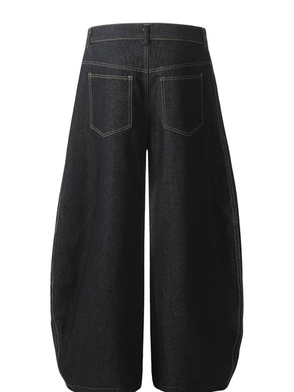 Jean à jambes larges pour homme avec motif chien  Elégance District