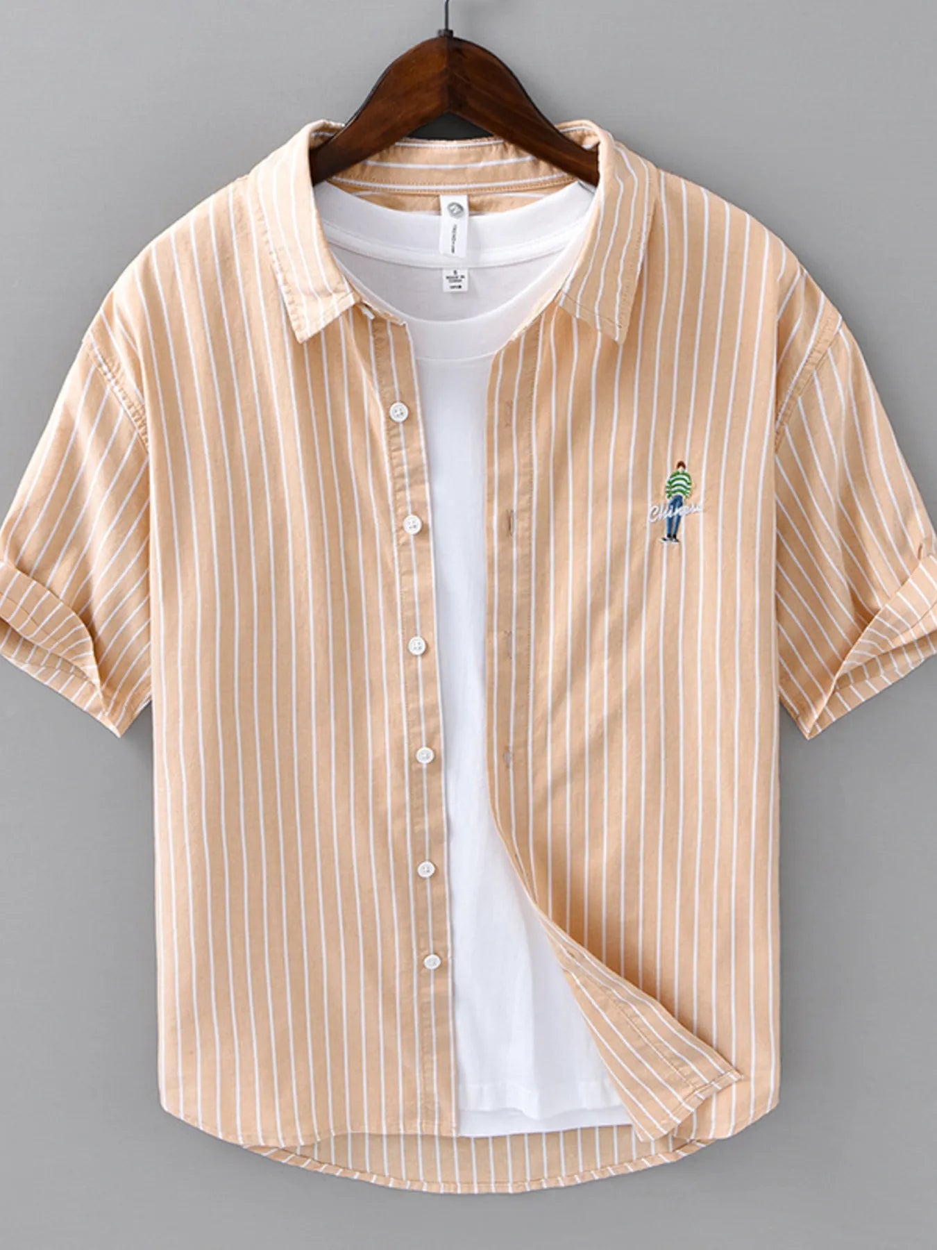 Chemise rayée manches longues homme grande taille - Élégance District